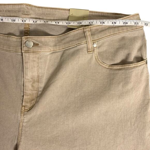 Chico's Jeans NWT Size 4 (20) Perfect Stretch Girlfriend Slim Ankle Mocha Latte - Picture 6 of 8